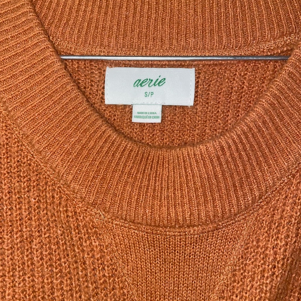 Aerie Orange Knit Sweater